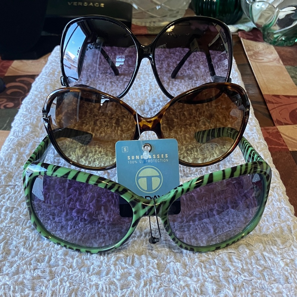 Women's Sunglasses Trio - Black, Brown, Green